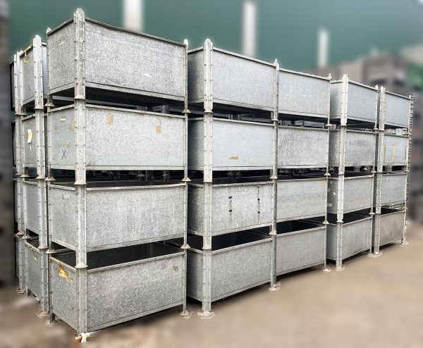 MC067-02 CONTENITORI INDUSTRIALI IN LAMIERA ZINCATA mm 1160X780 H720 - immagine 10