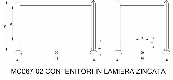 MC067-02 CONTENITORI INDUSTRIALI IN LAMIERA ZINCATA mm 1160X780 H720 - immagine 12