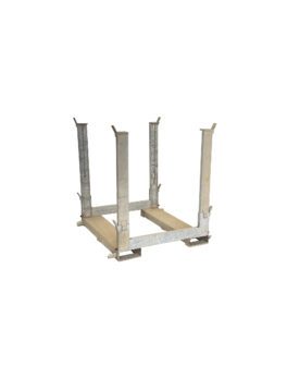 MP092-02 PEDANE IN ACCIAIO ZINCATO CON MONTATI ABBATTIBILI mm1130x1150 h1230