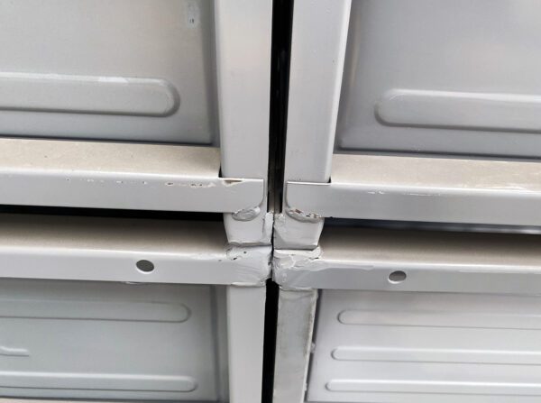 MC024-10 SCAFFALATURA MODULARE CON CASSETTE DI METALLO A BOCCA DI LUPO mm 1770 x 460 h 880 - immagine 5