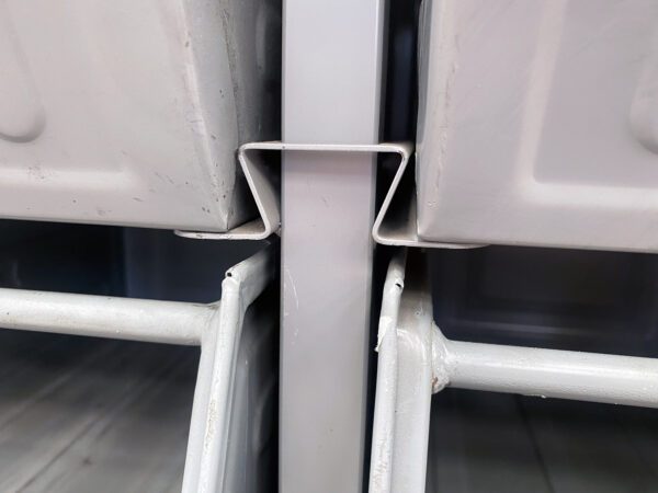 MC024-10 SCAFFALATURA MODULARE CON CASSETTE DI METALLO A BOCCA DI LUPO mm 1770 x 460 h 880 - immagine 8