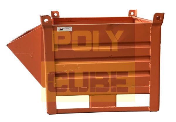 MC036-22 CONTENITORI INDUSTRIALI IN LAMIERA A BOCCA DI LUPO CON SLITTE SUL LATO CORTO mm 1000x800+250 h695 - immagine 8