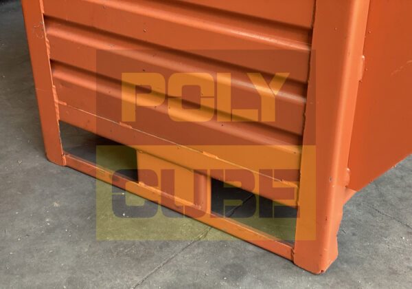 MC036-22 CONTENITORI INDUSTRIALI IN LAMIERA A BOCCA DI LUPO CON SLITTE SUL LATO CORTO mm 1000x800+250 h695 - immagine 10