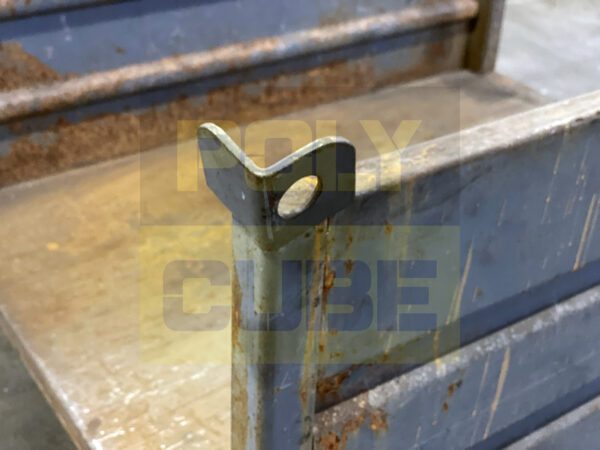 MC024-12 CONTENITORI IN LAMIERA IMPILABILI CON LATI CORTI APERTI mm 1000 X 800 H610 (basse) - immagine 6