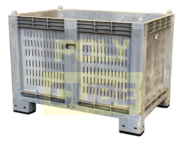 PC017-11 CONTENITORI IN PLASTICA CARGOPALLET 600 plus RETE mm 1200 x 800 h 850 - immagine 2