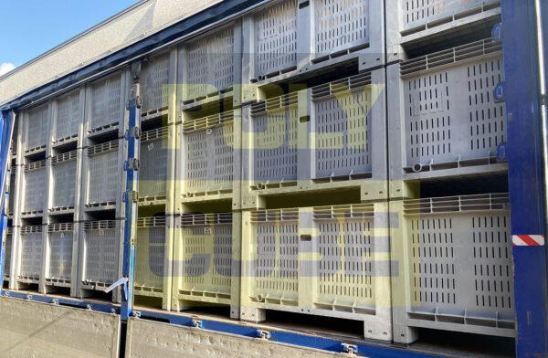 PC017-11 CONTENITORI IN PLASTICA CARGOPALLET 600 plus RETE mm 1200 x 800 h 850 - immagine 9