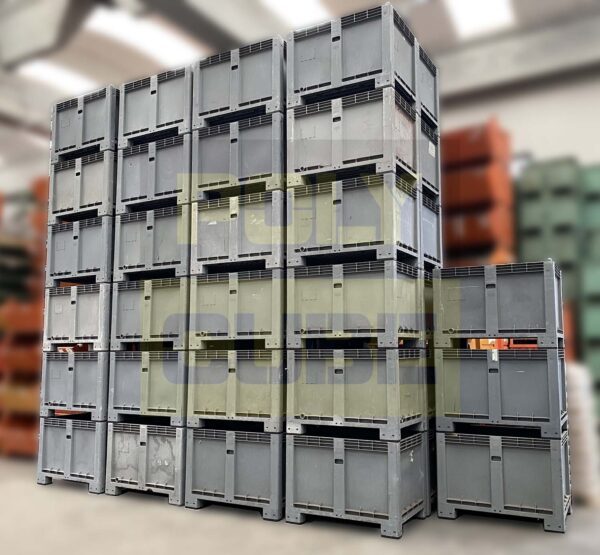PC028-13 CONTENITORI IN PLASTICA CARGOPALLET 600 plus versione PIENA mm 1200 x 800 h 850 - immagine 6