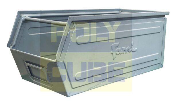 MC003-05 CASSETTE METALLICHE A BOCCA DI LUPO CON TRAVERSINO Versione piccola mm 500 x 210 h 200 (LOTTO DI 10 PEZZI) - immagine 2