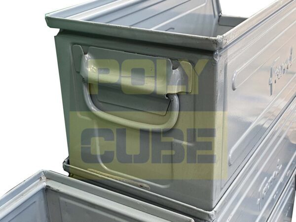 MC003-05 CASSETTE METALLICHE A BOCCA DI LUPO CON TRAVERSINO Versione piccola mm 500 x 210 h 200 (LOTTO DI 10 PEZZI) - immagine 4