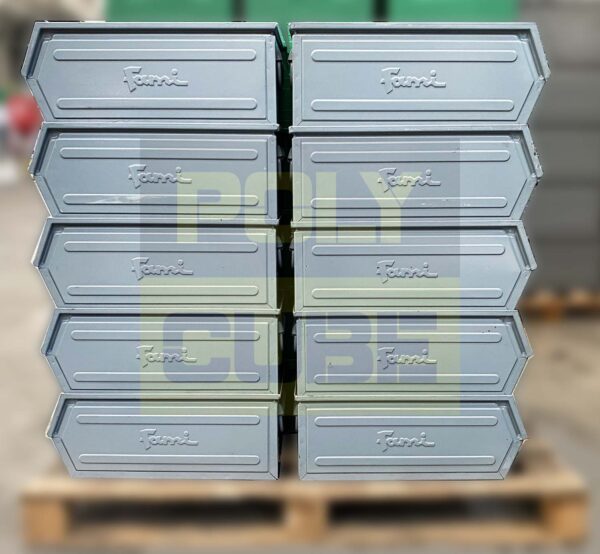 MC003-05 CASSETTE METALLICHE A BOCCA DI LUPO CON TRAVERSINO Versione piccola mm 500 x 210 h 200 (LOTTO DI 10 PEZZI) - immagine 5