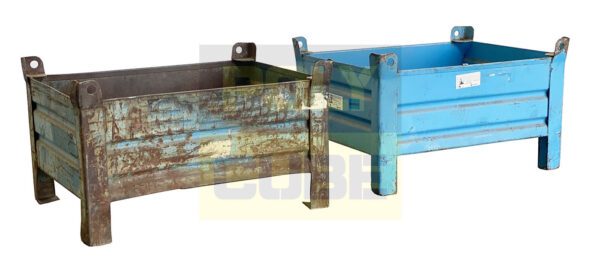 MC037-22 CONTENITORI INDUSTRIALI IN LAMIERA versione small mm 800x600 h500 - immagine 4