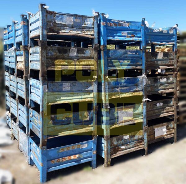MC037-22 CONTENITORI INDUSTRIALI IN LAMIERA versione small mm 800x600 h500 - immagine 10