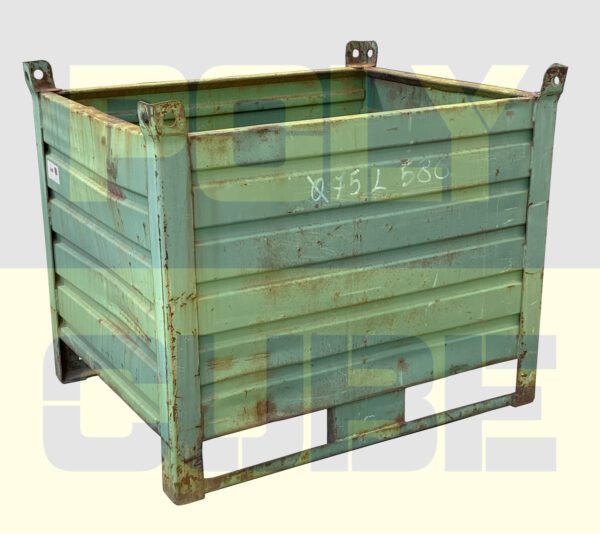 MC037-24 CONTENITORI INDUSTRIALI IN LAMIERA mm 1000x800 h850 - immagine 2