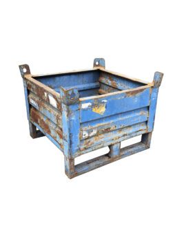 MC037-31 CONTENITORI INDUSTRIALI IN LAMIERA versione small mm 600 X600 h 500 (LOTTO DI 5 PEZZI)