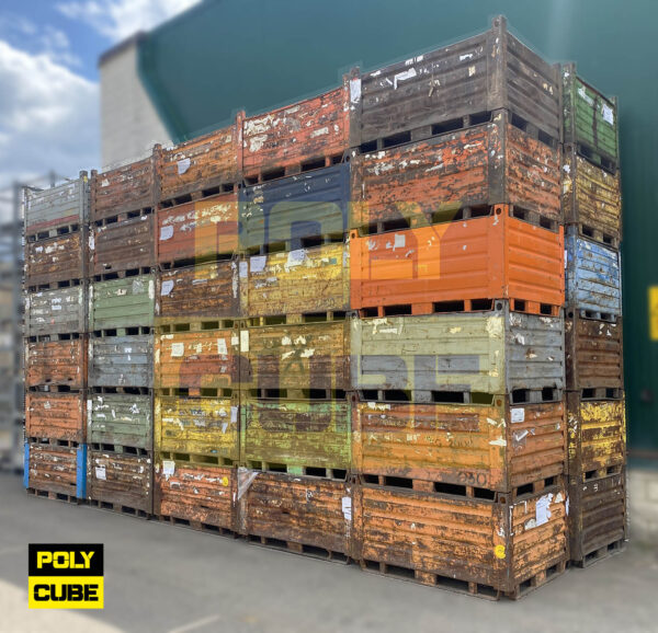 MC060-01 CONTENITORI INDUSTRIALI IN LAMIERA SERIE PESANTE versione big mm 1450X1100 H780 - immagine 10