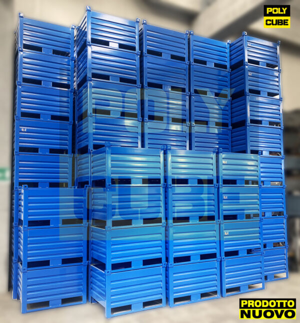MC093-08 (prodotto NUOVO) CONTENITORI IN LAMIERA CON SLITTA LATO LUNGO mm 1000x800h 695 - immagine 3