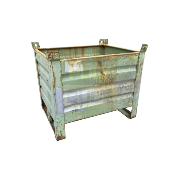 MC015-19 CONTENITORI INDUSTRIALI IN LAMIERA CON SLITTE LATO CORTO mm800x650h700