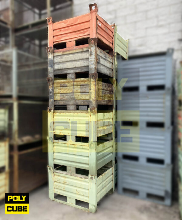 MC015-21 CONTENITORI INDUSTRIALI IN LAMIERA SERIE PESANTE mm1000X800 H650 - immagine 6