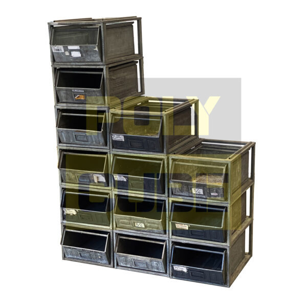 MC016-01 SCAFFALATURA COMPONIBILE PER CASSETTE A BOCCA DI LUPO mm 500 x 360 h250