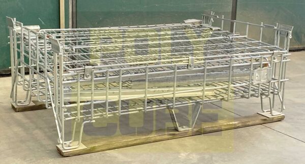 MC016-04 CESTE IN FILO METALLICO ZINCATO formato EUR mm 1200 X 800 H1130 - immagine 9