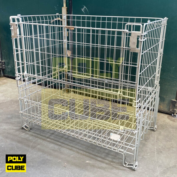 MC020-10 CESTE IN FILO METALLICO ZINCATO formato EUR mm 1200 X 800 H1120 - immagine 2