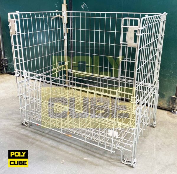 MC020-10 CESTE IN FILO METALLICO ZINCATO formato EUR mm 1200 X 800 H1120 - immagine 3