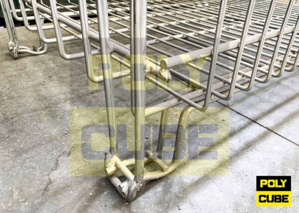 MC020-10 CESTE IN FILO METALLICO ZINCATO formato EUR mm 1200 X 800 H1120 - immagine 5