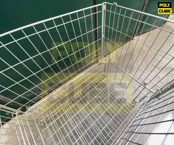 MC020-10 CESTE IN FILO METALLICO ZINCATO formato EUR mm 1200 X 800 H1120 - immagine 6