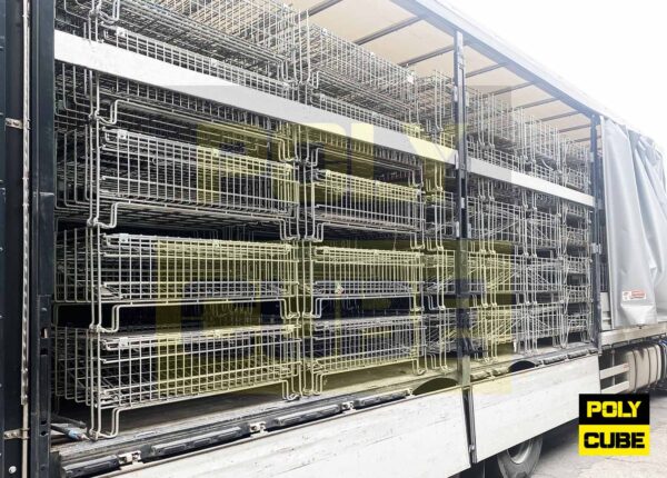 MC020-10 CESTE IN FILO METALLICO ZINCATO formato EUR mm 1200 X 800 H1120 - immagine 9