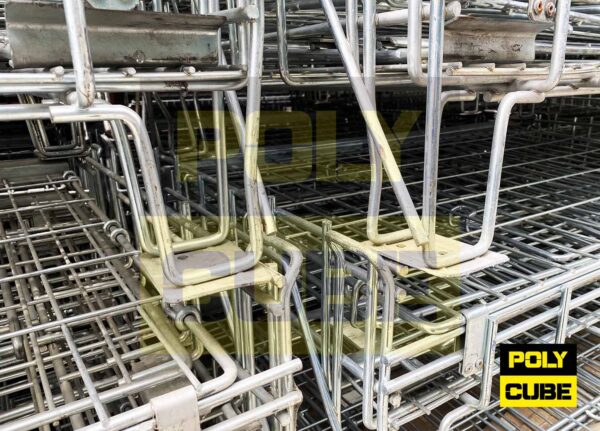 MC020-11 CESTE IN FILO METALLICO ZINCATO formato EUR mm 1200 X 800 H970 - immagine 10