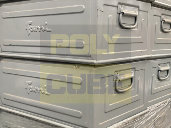 MC028-04 CASSETTE METALLICHE A BOCCA DI LUPO CON TRAVERSINO Versione grande mm 700 x 450 h300 - immagine 9