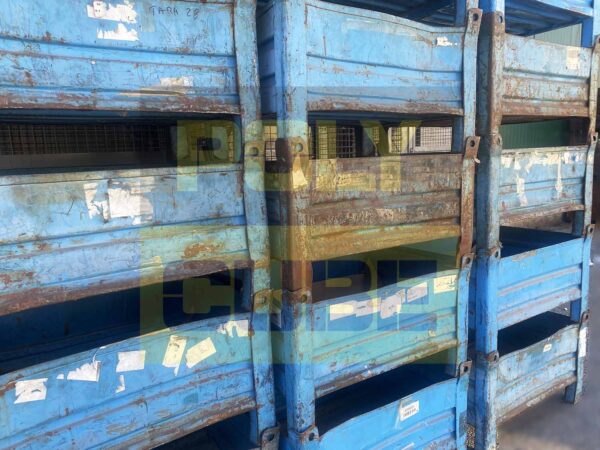 MC037-22 CONTENITORI INDUSTRIALI IN LAMIERA versione small mm 800x600 h500 - immagine 8