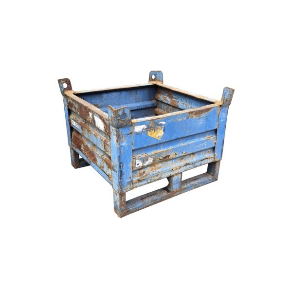 MC037-31 CONTENITORI INDUSTRIALI IN LAMIERA versione small mm 600 X600 h 500 (LOTTO DI 5 PEZZI)
