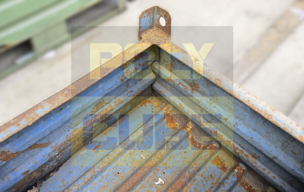MC037-31 CONTENITORI INDUSTRIALI IN LAMIERA versione small mm 600 X600 h 500 (LOTTO DI 5 PEZZI) - immagine 3
