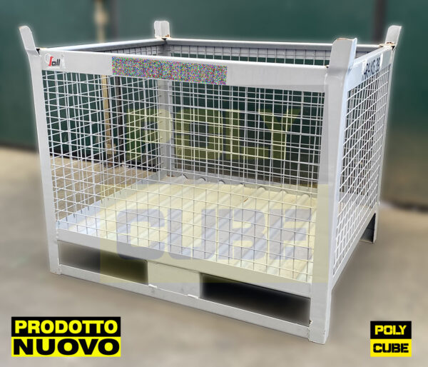 MC093-07 (prodotto NUOVO) CONTENITORI IN RETE METALLICA CON SLITTA LATO LUNGO mm1000x800h 845 - immagine 2