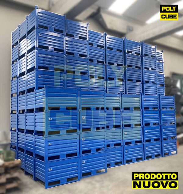 MC093-08 (prodotto NUOVO) CONTENITORI IN LAMIERA CON SLITTA LATO LUNGO mm 1000x800h 695 - immagine 3