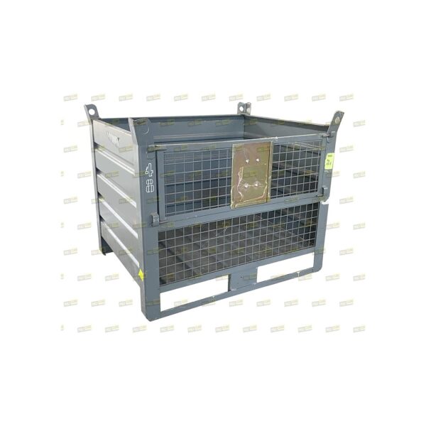 MC093-13 CONTENITORI INDUSTRIALI CON PORTELLA misto lamiera e rete mm 1000 X 800 H840