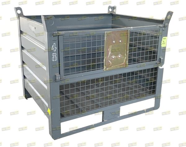 MC093-13 CONTENITORI INDUSTRIALI CON PORTELLA misto lamiera e rete mm 1000 X 800 H840 - immagine 2