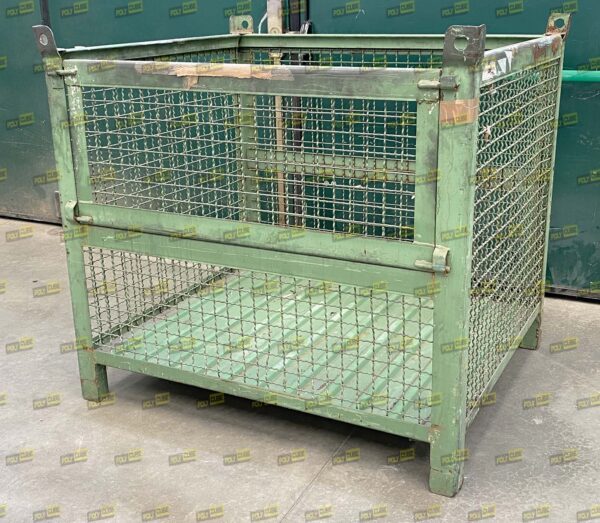 MC103-01 CONTENITORI INDUSTRIALI IN RETE CON SPORTELLINO mm1200x1000h1050 - immagine 2