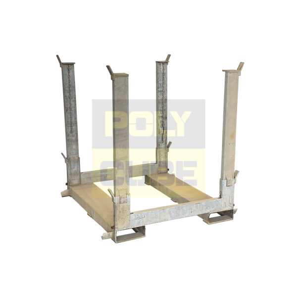 MP092-02 PEDANE IN ACCIAIO ZINCATO CON MONTATI ABBATTIBILI mm 1130 x 1150 h 1230