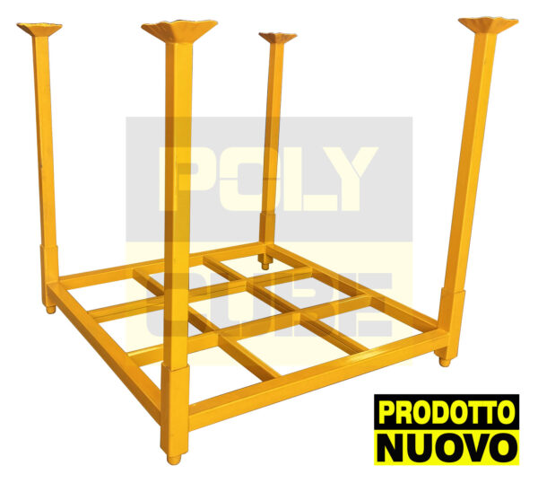 MP093-02 (prodotto NUOVO) PEDANE PALLET CON MONTANTI AD INFILARE mm 1200 x 1200 h 1200 - DISPONIBILI DALLA SECONDA DECADE DI LUGLIO 2025 - immagine 2