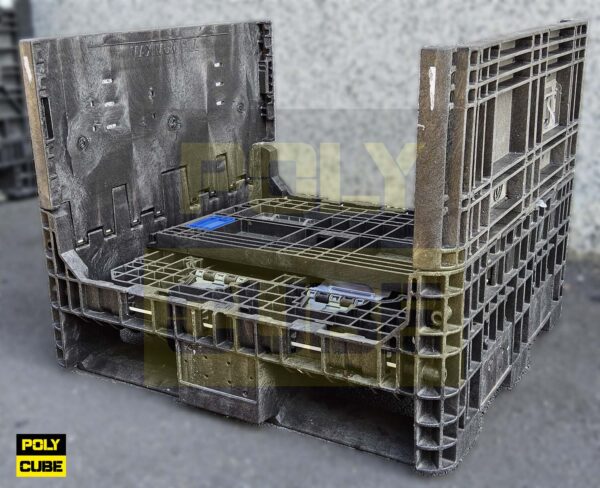 PC001-08 CONTENITORI INDUSTRIALI IN PLASTICA ABBATTIBILI versione small mm810x770h640 - immagine 8