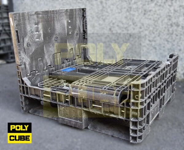 PC001-08 CONTENITORI INDUSTRIALI IN PLASTICA ABBATTIBILI versione small mm810x770h640 - immagine 9