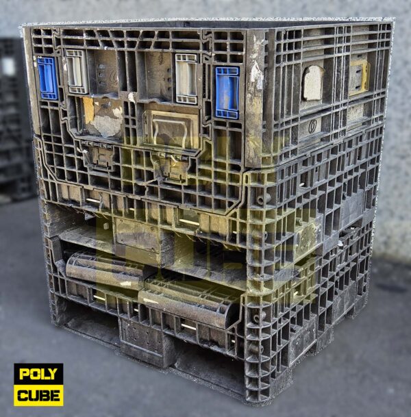 PC001-08 CONTENITORI INDUSTRIALI IN PLASTICA ABBATTIBILI versione small mm810x770h640 - immagine 11