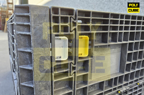 PC001-11 CONTENITORI INDUSTRIALI IN PLASTICA ABBATTIBILI versione mega mm 1980x1210h870 - immagine 5
