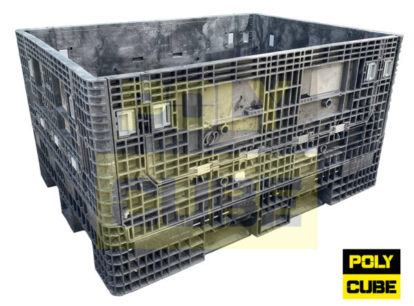PC001-13 CONTENITORI INDUSTRIALI IN PLASTICA ABBATTIBILI versione BIG mm 1630X1220 H880 - immagine 2
