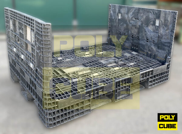 PC001-13 CONTENITORI INDUSTRIALI IN PLASTICA ABBATTIBILI versione BIG mm 1630X1220 H880 - immagine 3