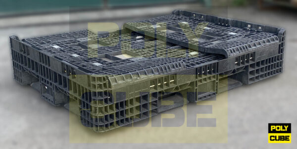 PC001-13 CONTENITORI INDUSTRIALI IN PLASTICA ABBATTIBILI versione BIG mm 1630X1220 H880 - immagine 4