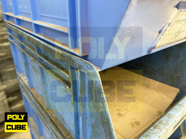 PC015-24 CASSETTE A BOCCA DI LUPO IN PLASTICA versione grande mm 700/630 x 450 h300 lotto da 10 pezzi - immagine 3