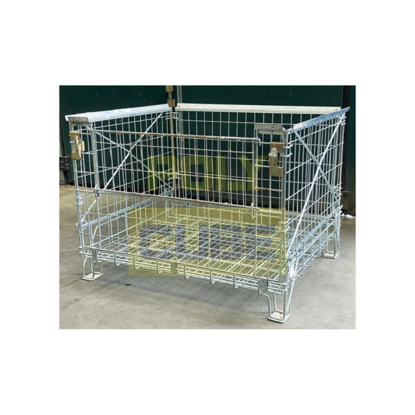 MC028-08 CESTE IN FILO D’ACCIAIO ZINCATO ABBATTIBILI SOVRAPPONIBILI mm 1230 X 1020 h900